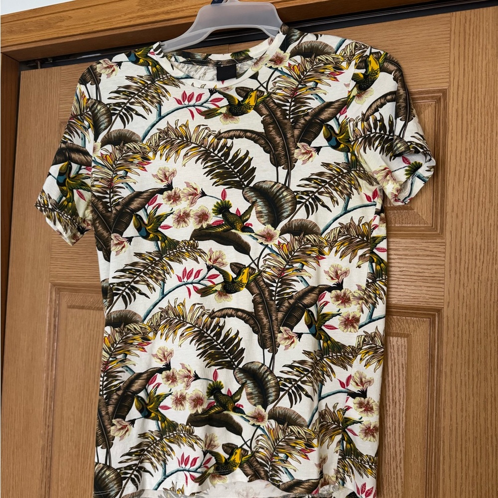 H&M Brown & White Graphic Tee